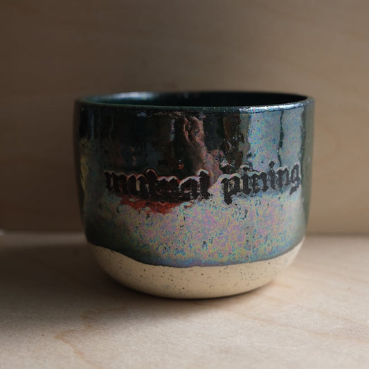 "Mutual Pining" handleless mug
