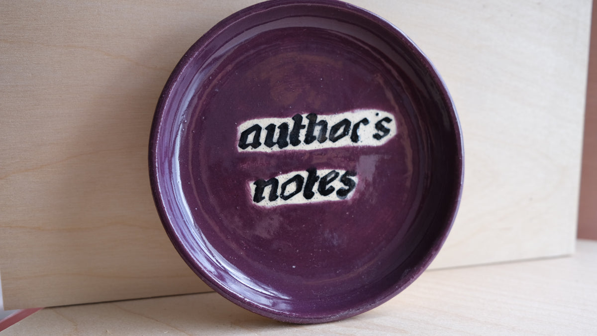Author's Notes dish