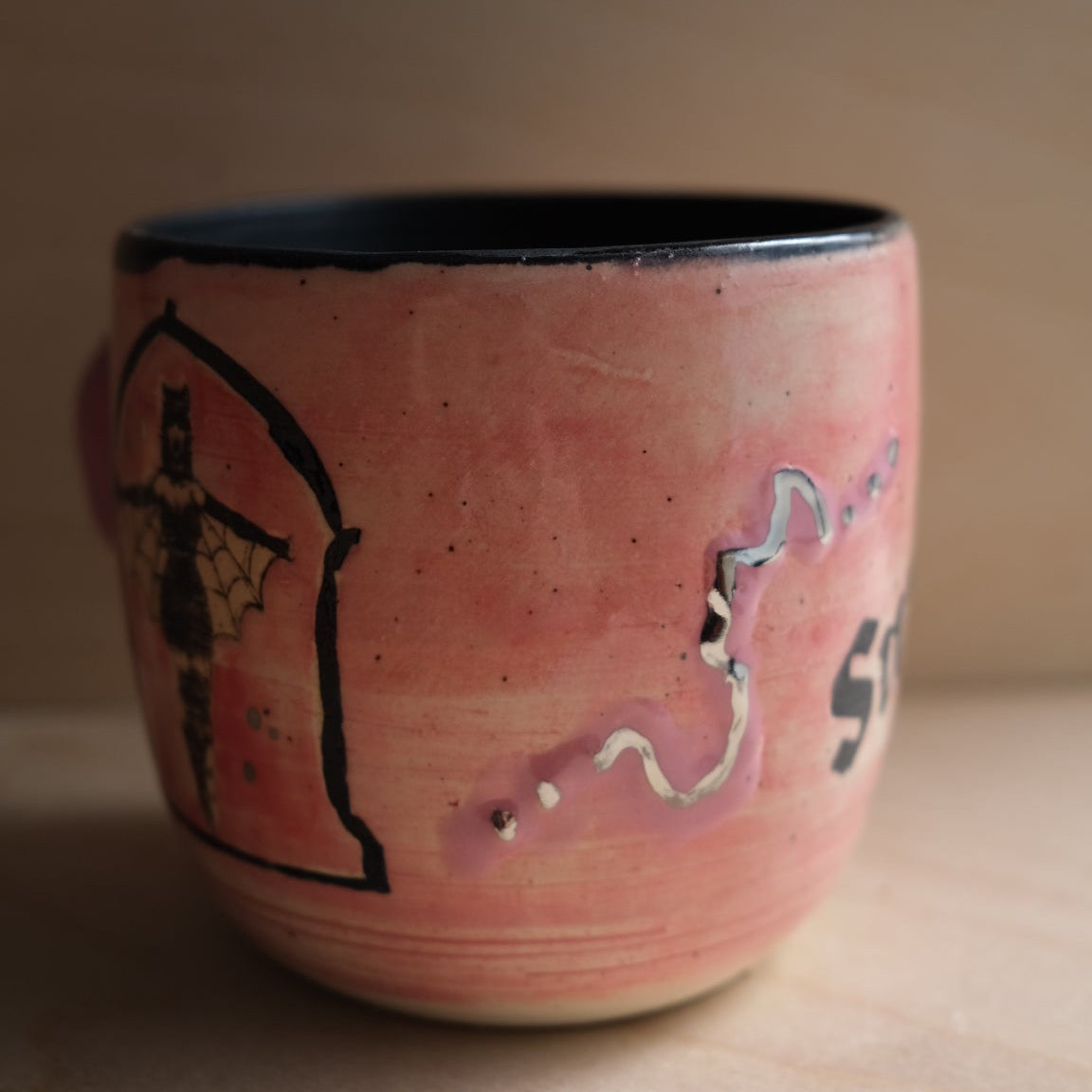 "Smutty" handleless mug