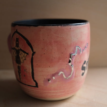 "Smutty" handleless mug