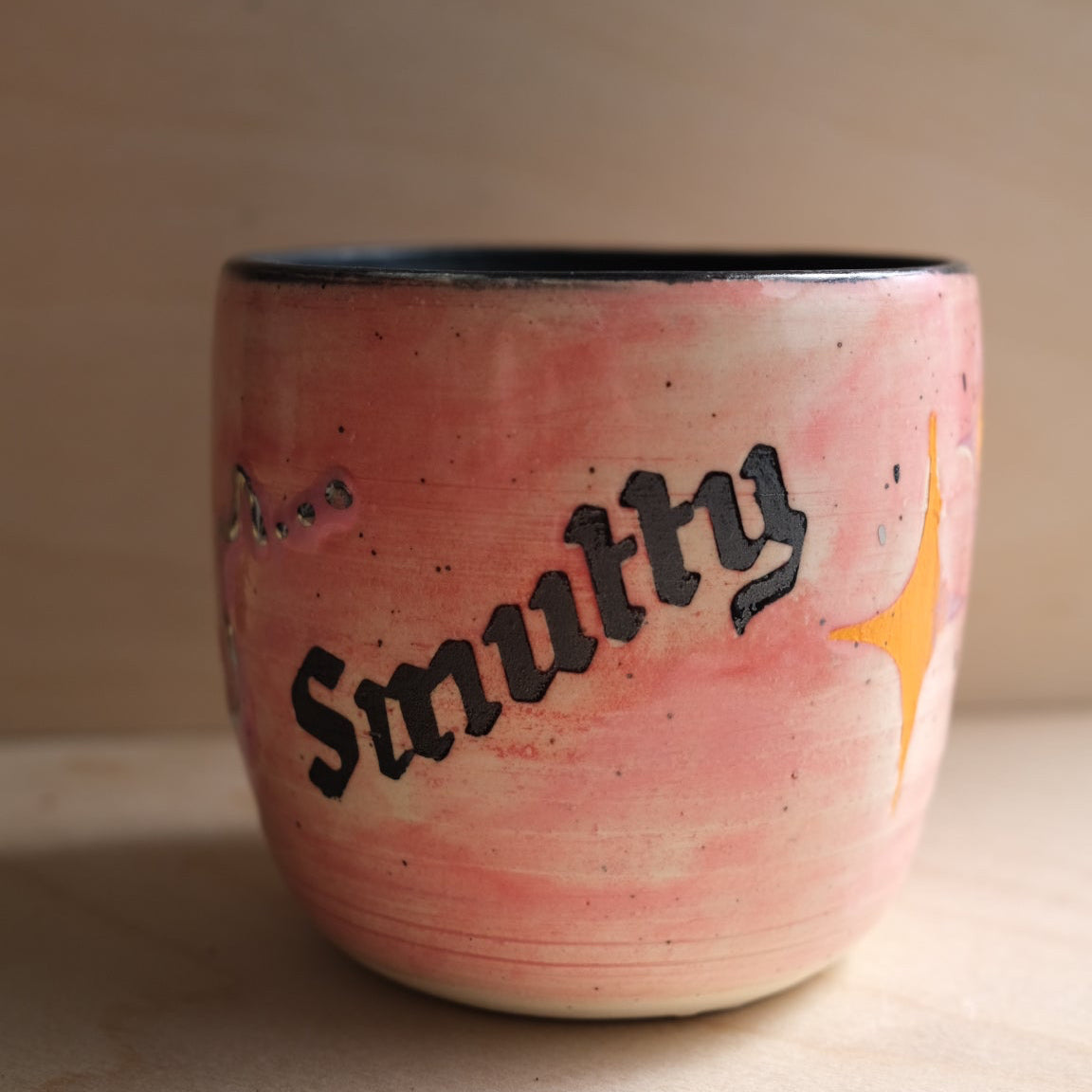"Smutty" handleless mug