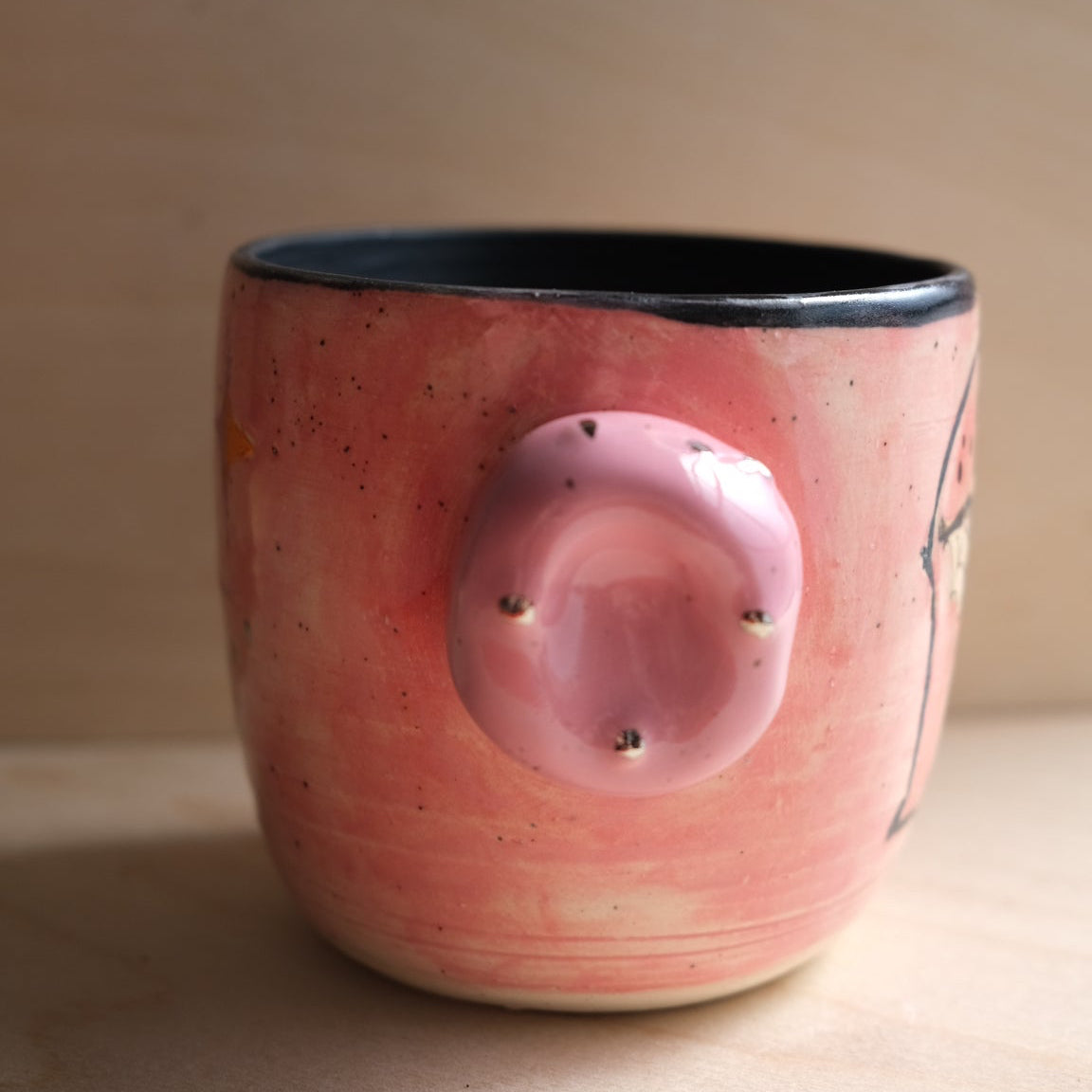 "Smutty" handleless mug