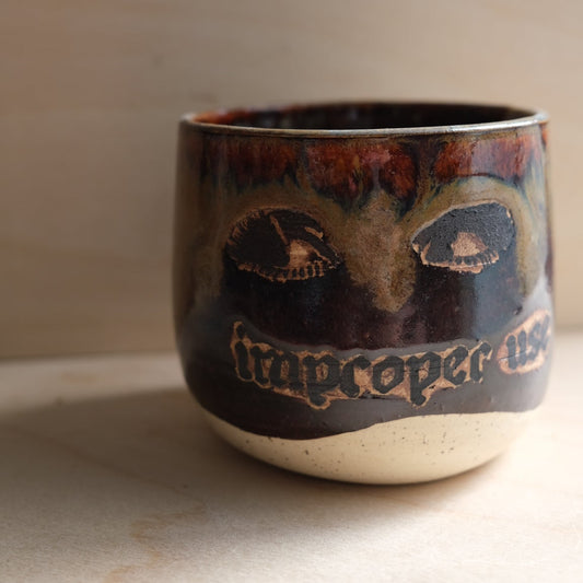 "Improper Use" handleless mug