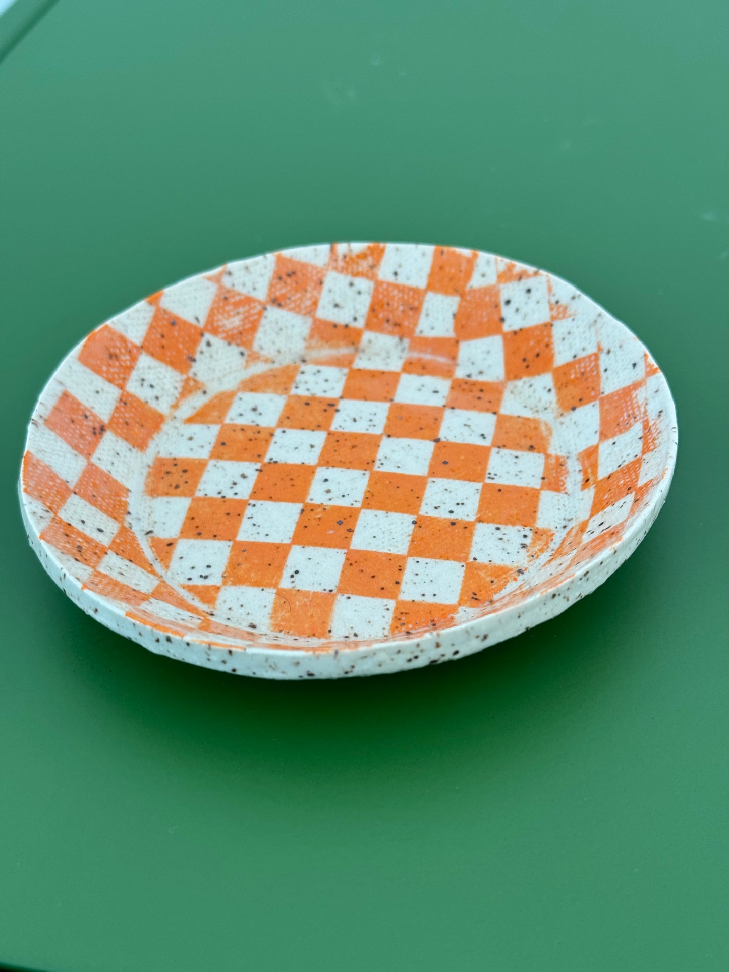 checkered dish